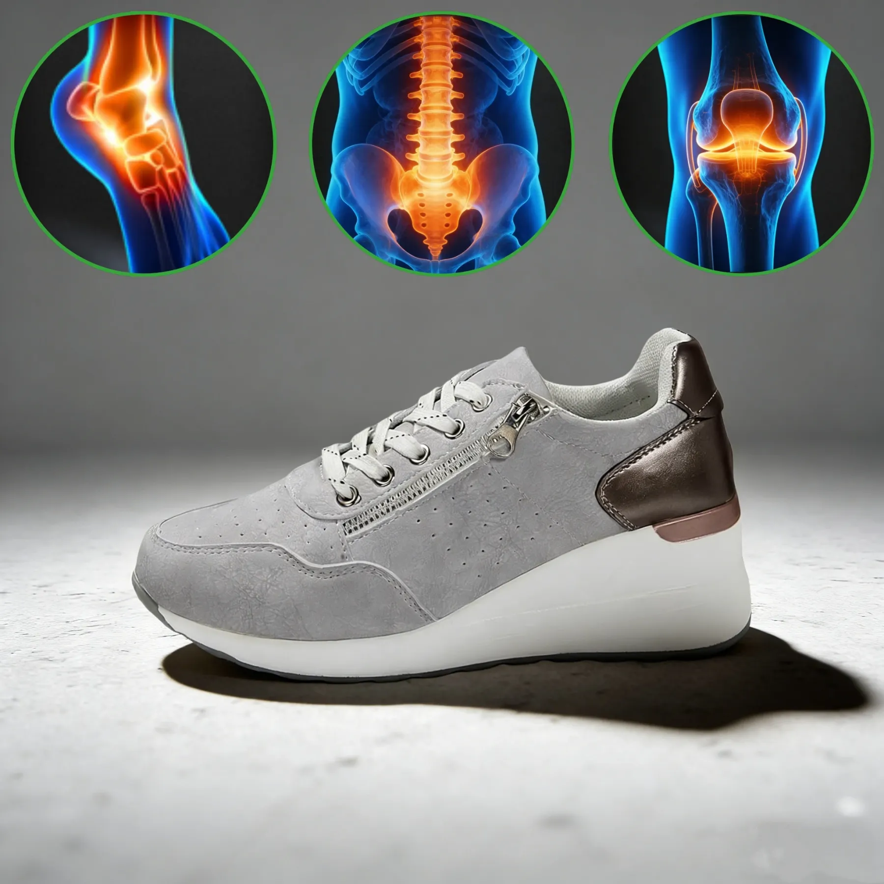 Scarpe ortopediche da donna Linokyr®: progettate ergonomicamente per alleviare il dolore alla schiena, ai piedi e alle articolazioni.