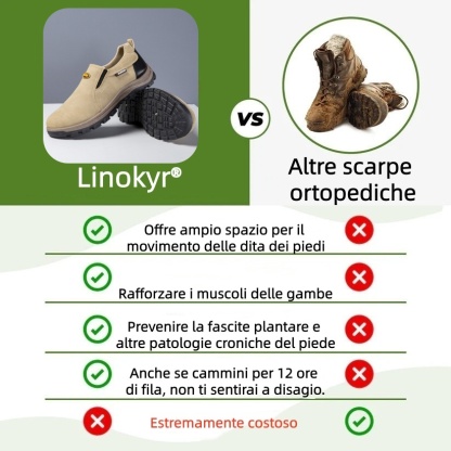 Scarpe ortopediche Linokyr® – Progettate ergonomicamente per alleviare il dolore alla schiena, ai piedi e alle articolazioni – Unisex