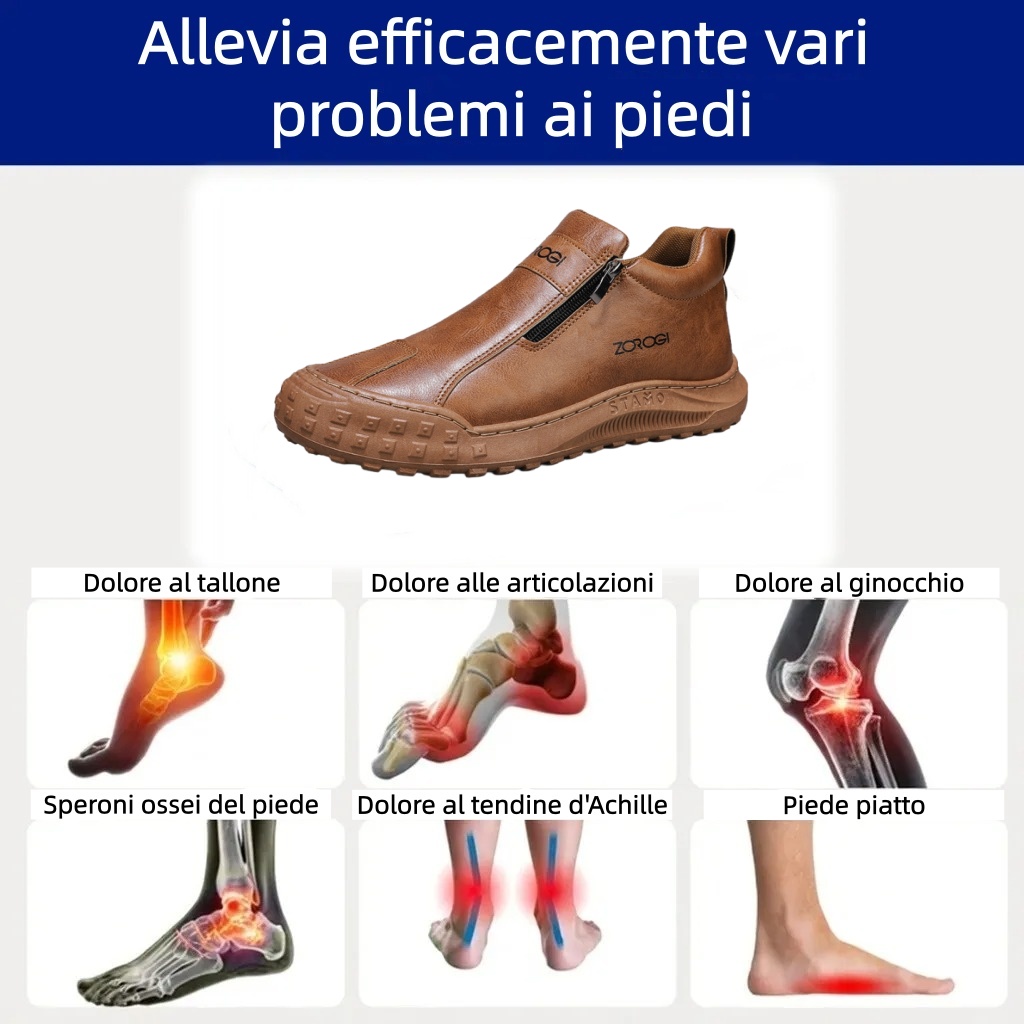 Scarpe ortopediche in pelle di prima qualità Linokyr® | Progettate ergonomicamente per alleviare il dolore alla schiena, alle gambe e ai piedi e offrire un comfort eccezionale (fatte a mano).