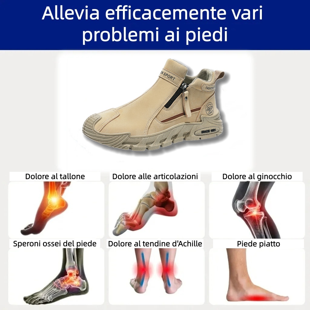 Scarpe ortopediche in pelle di prima qualità Linokyr® | Progettate ergonomicamente per alleviare il dolore alla schiena, alle ginocchia e ai piedi e offrire un comfort eccezionale (fatte a mano).