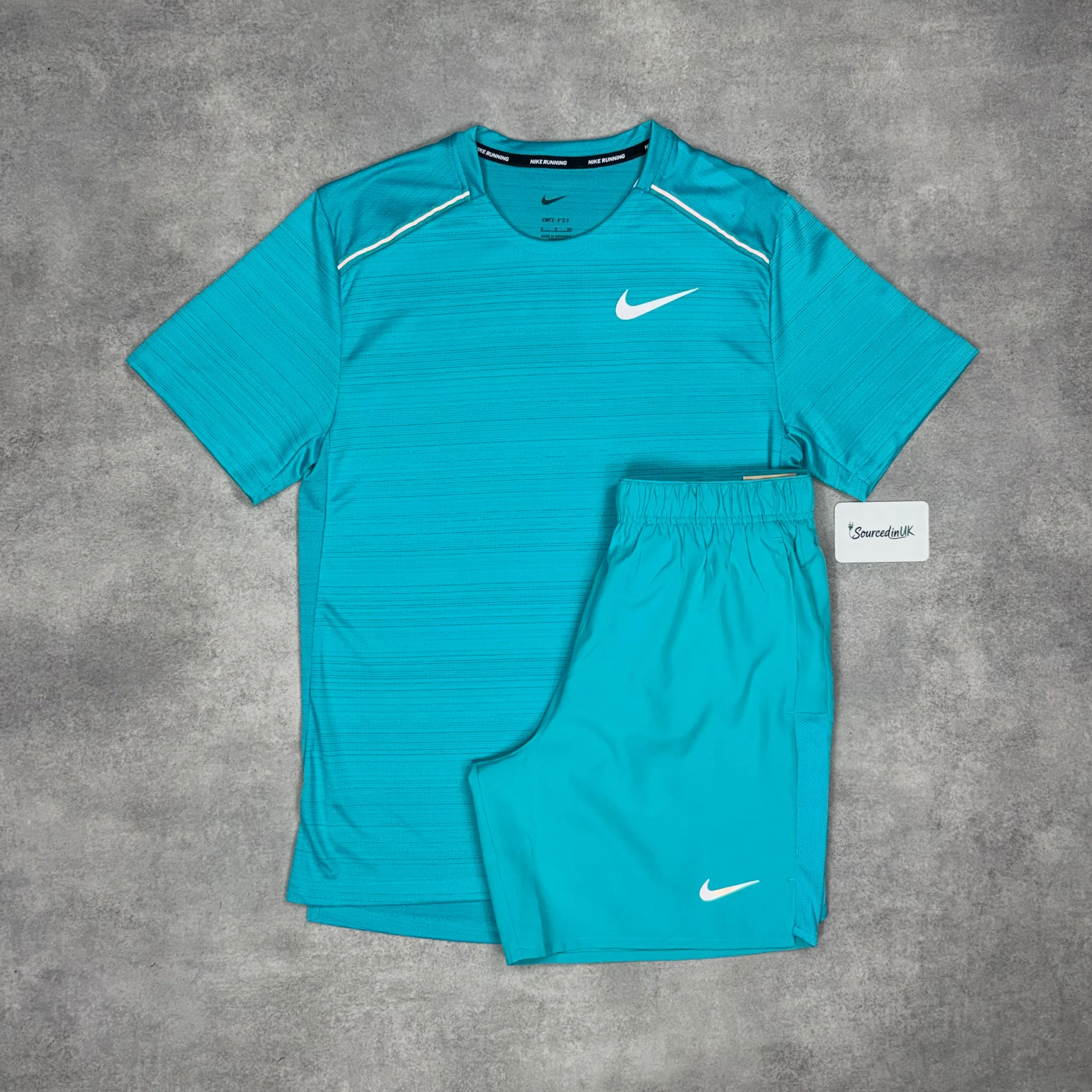 Nike Miler T-Shirt & 7” Challenger Short Set Dusty Cactus Image - 1