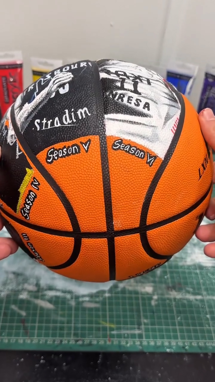 Colson & Moneke Hand Painted basketball Image - 6