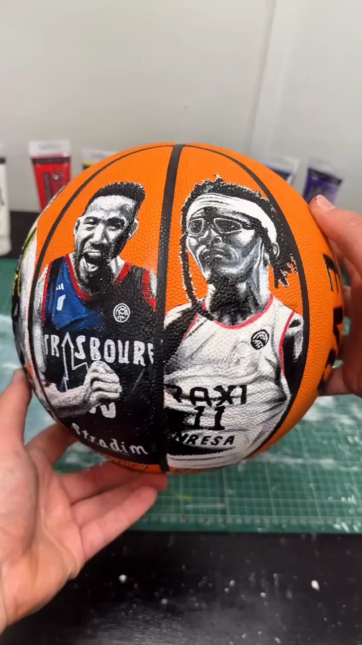Colson & Moneke Hand Painted basketball Image - 4