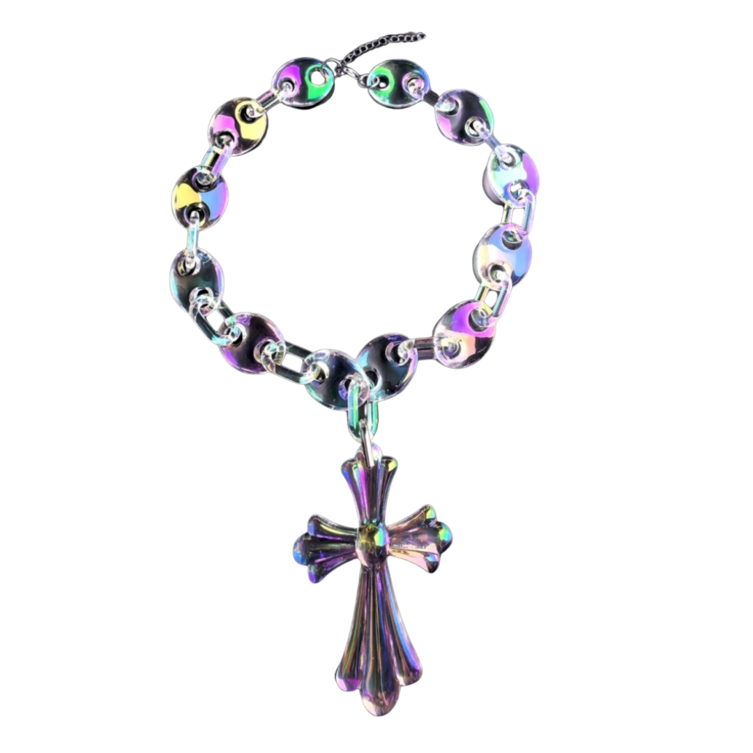 VYBES Cross Link Necklace