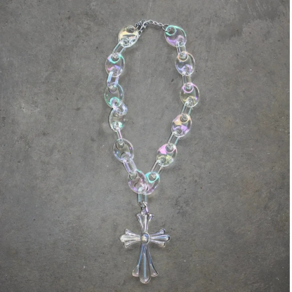 VYBES Cross Link Necklace