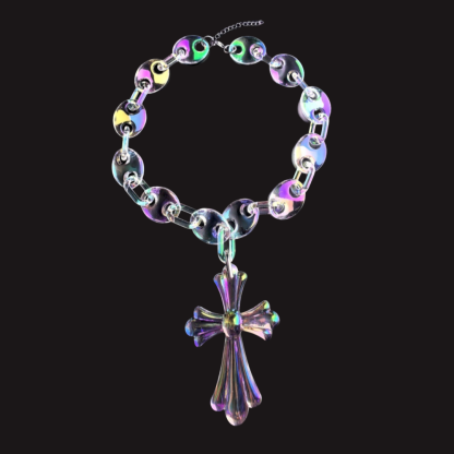 VYBES Cross Link Necklace