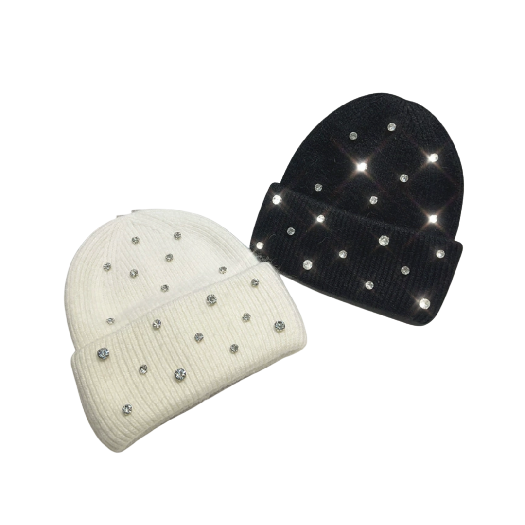 VYBES Rhinestone Beanie