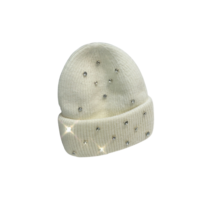 VYBES Rhinestone Beanie