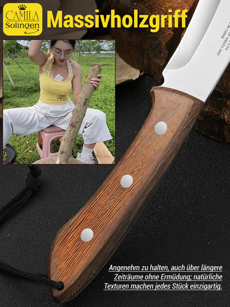 Hohe Härte, doppelte Verwendung】Outdoor-Machete】Haushaltsknochenhackmesser