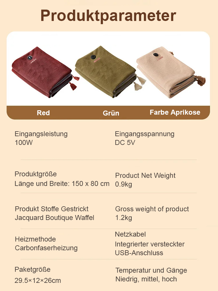In nur 3 Sekunden wärmt er deinen ganzen Körper sofort auf! Graphen-Heizung Körper Wärmedecke