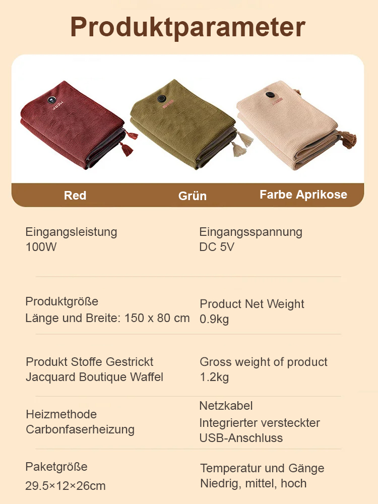 In nur 3 Sekunden wärmt er deinen ganzen Körper sofort auf! Graphen-Heizung Körper Wärmedecke