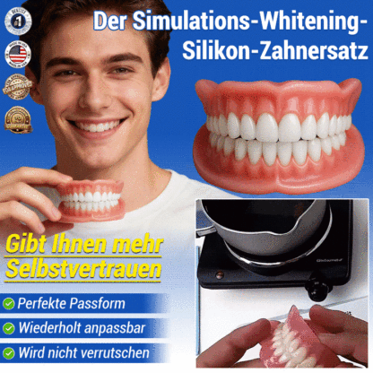【Hergestellt in den USA, FDA-zertifiziert】Individuell angepasstes Komplett-Zahnprothesen-Set