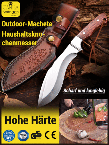 Hohe Härte, doppelte Verwendung】Outdoor-Machete】Haushaltsknochenhackmesser