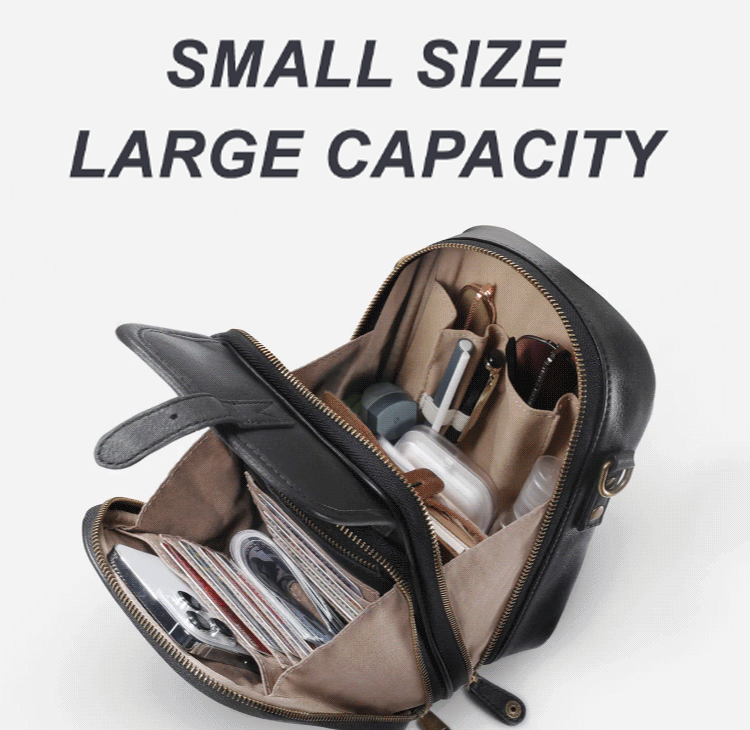 Vintage Double Layer Large Capacity Messenger Bag