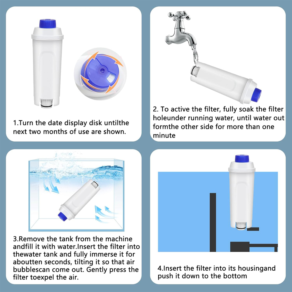 2 Packs DLSC002 Coffee Machine Filters