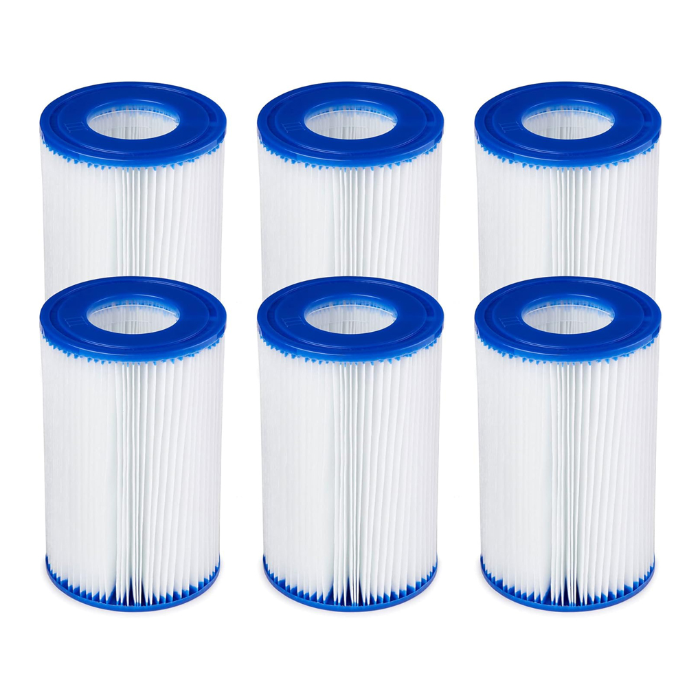 6 Packs Bestway 58012E Type III Outdoor Swimming Pool Filter Pump Cartridge