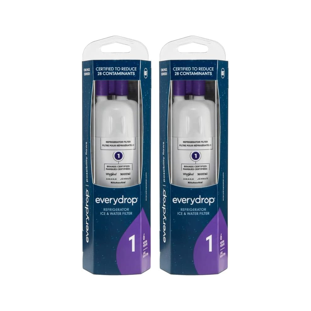 Whirlpool Ice and Water Refrigerator Filter 1,EDR1RXD1,2 Packs Purple Filter