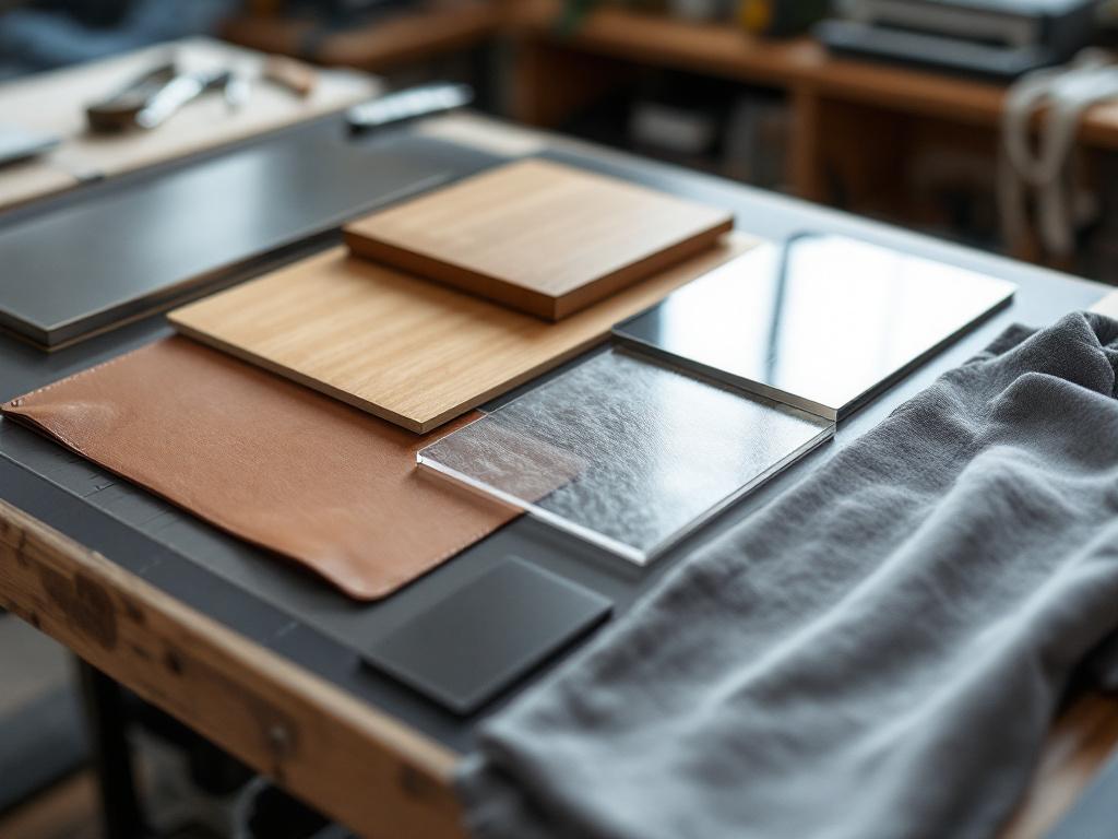 sublimation-ready materials including coated metal, acrylic, wood, leather, and polyester fabric