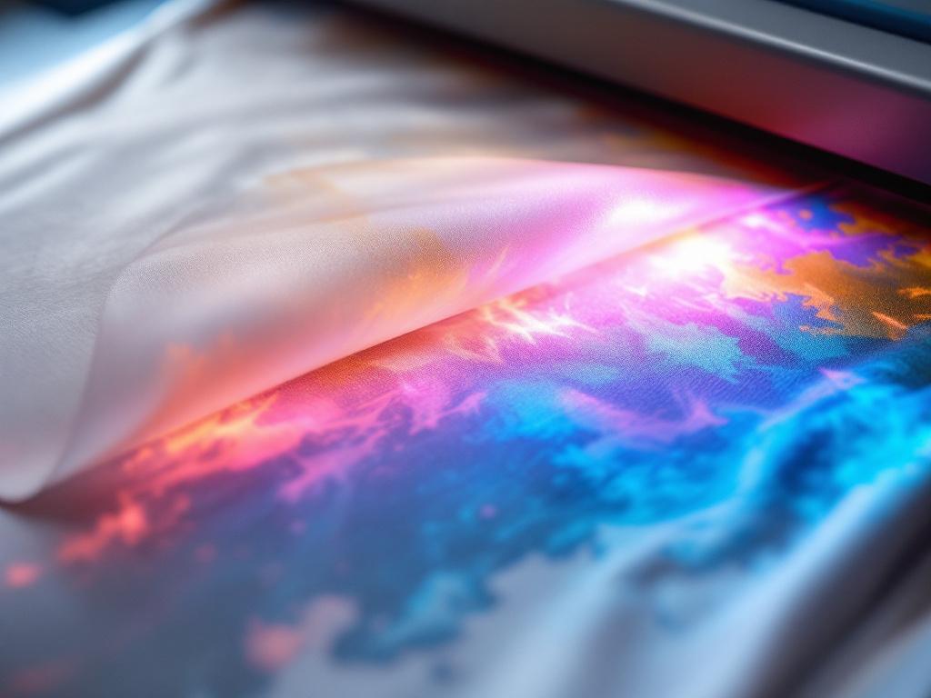 sublimation printing activated by heat press during transfer process