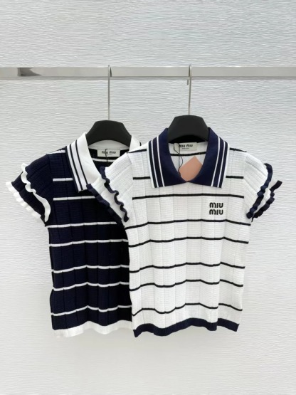 MIU25SS Embroidered Logo Short Sleeve T-Shirt