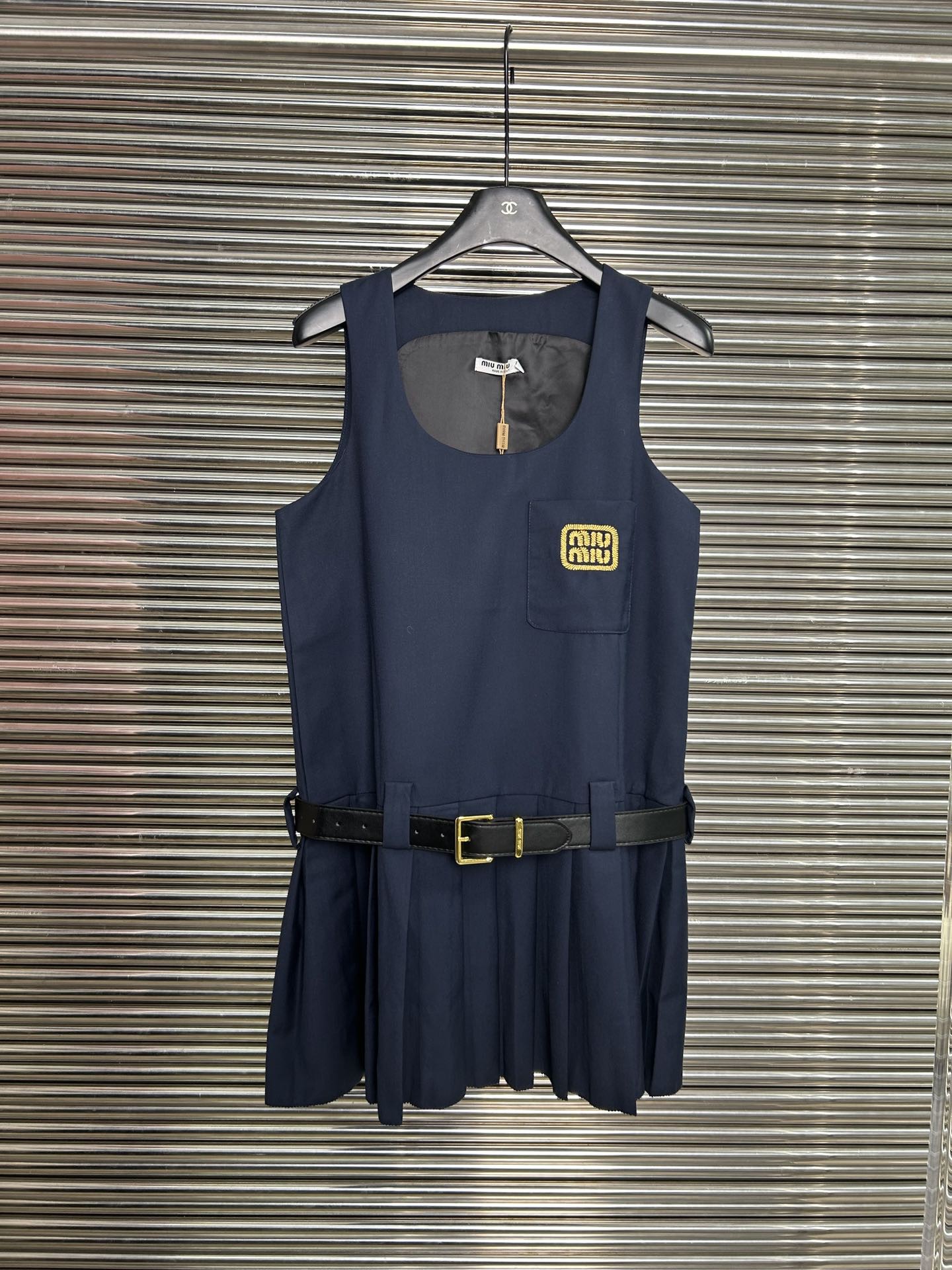 Miu Gold Label Embroidered Work Dress