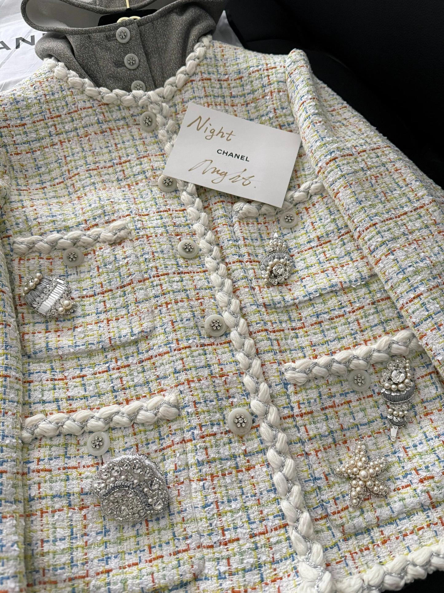 CHNEL Early Spring Embroidered Pocket Jacket