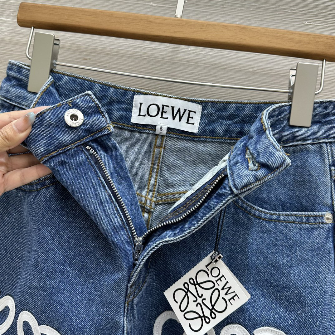 LOE 25SS Cotton Twill Denim Shorts