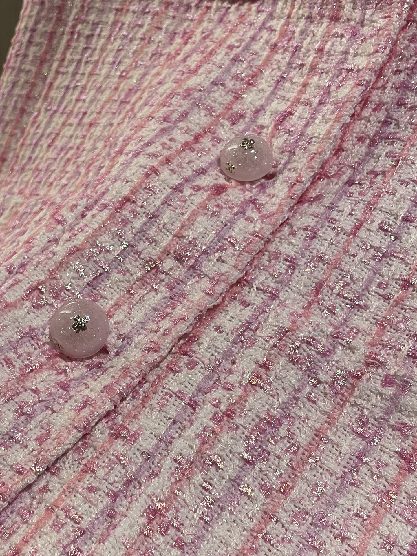 CHANE25SS pink knitted waistcoat
