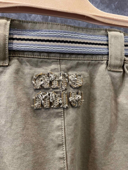 MIU25SS Lapel Workwear Ultra Short Half Skirt