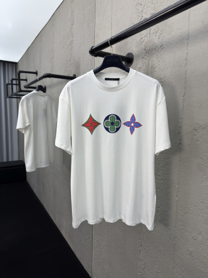 Miu Triple Flower Pattern Short Sleeve