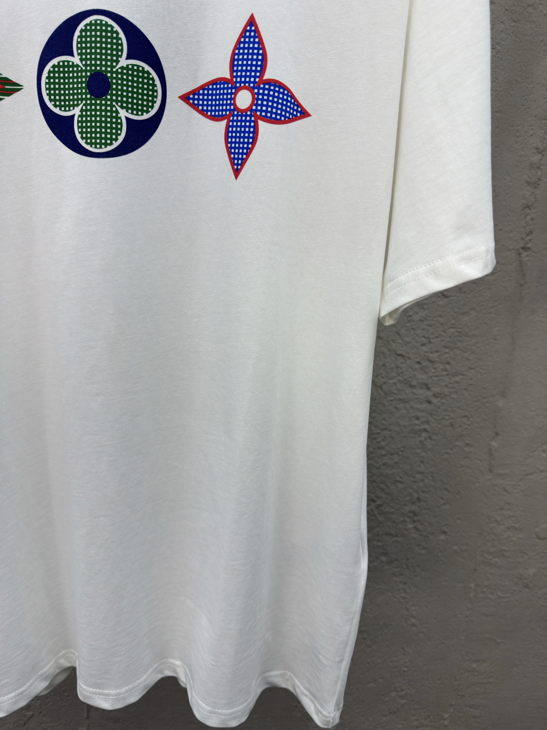 Miu Triple Flower Pattern Short Sleeve