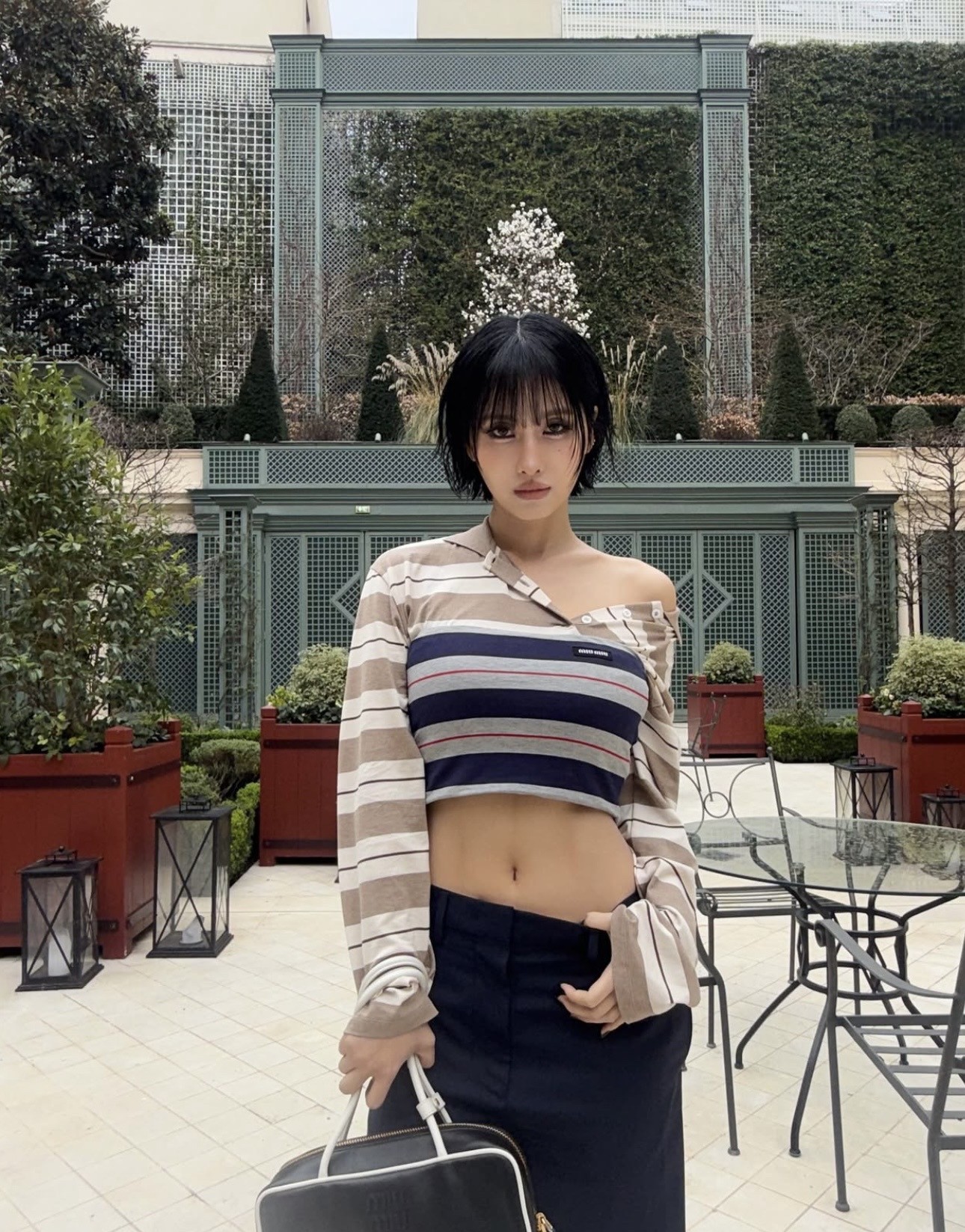 Miu Striped Halter Top