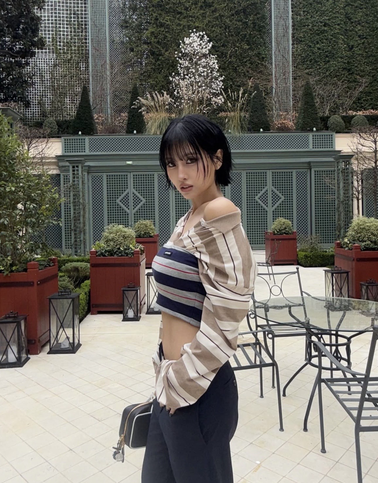 Miu Striped Halter Top