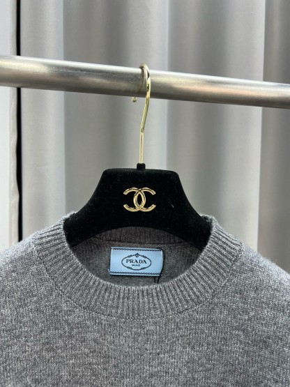 Prad Cashmere Letter Knit Short Sleeve