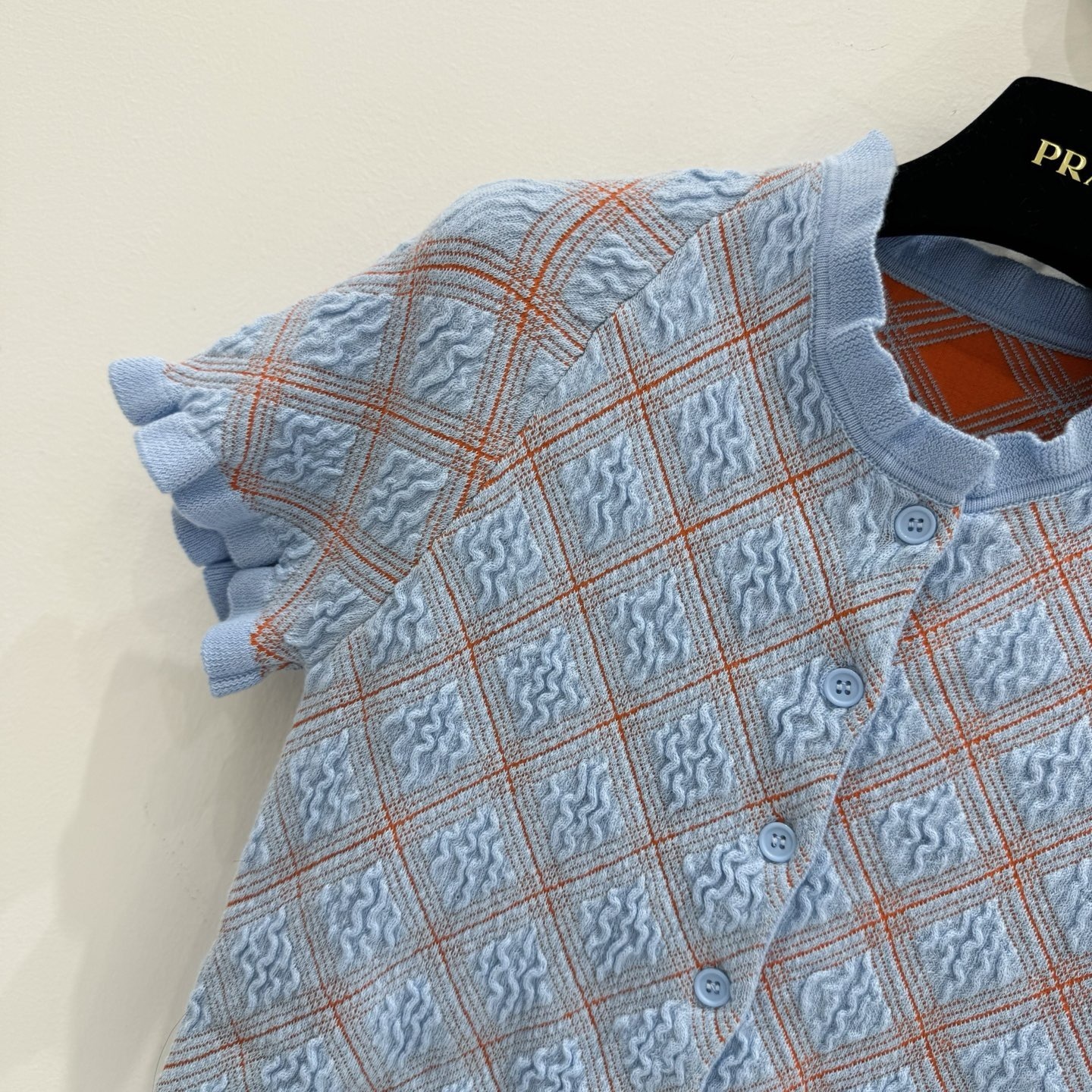 P Lattice Trimmed Knit Top