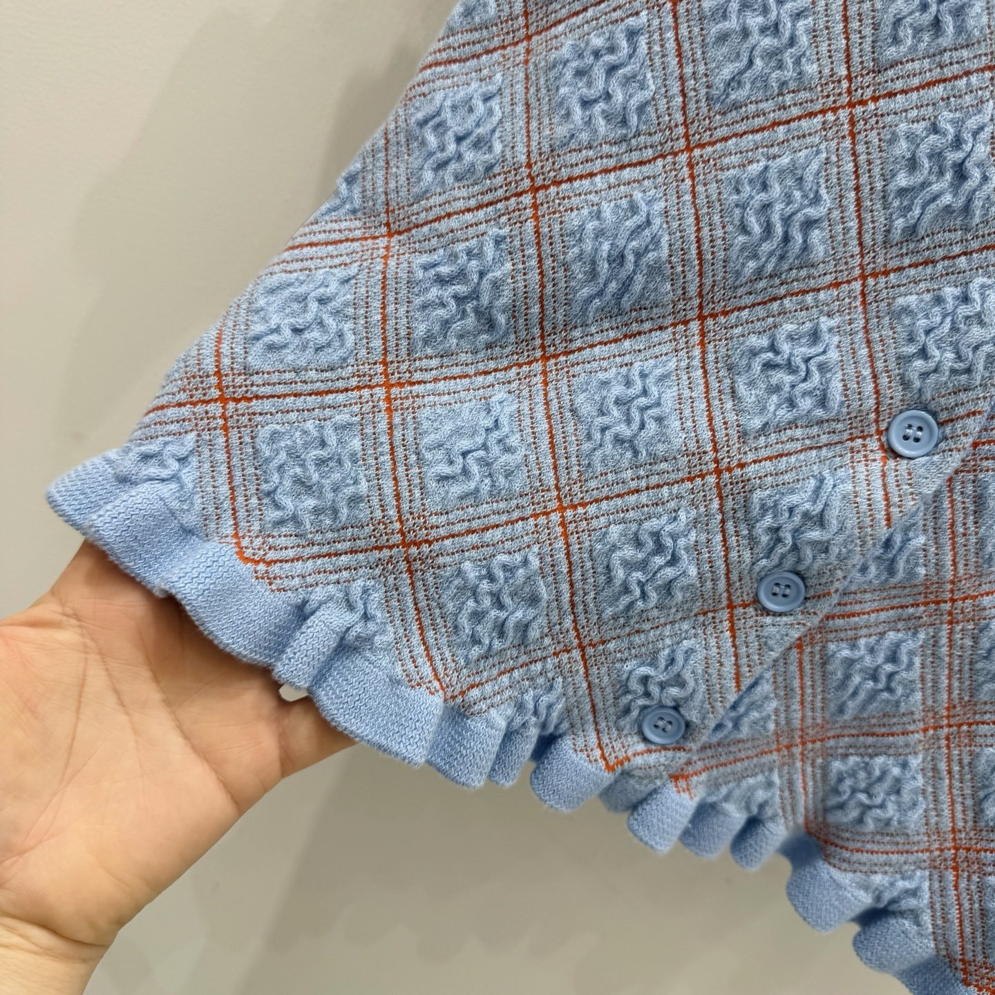 P Lattice Trimmed Knit Top