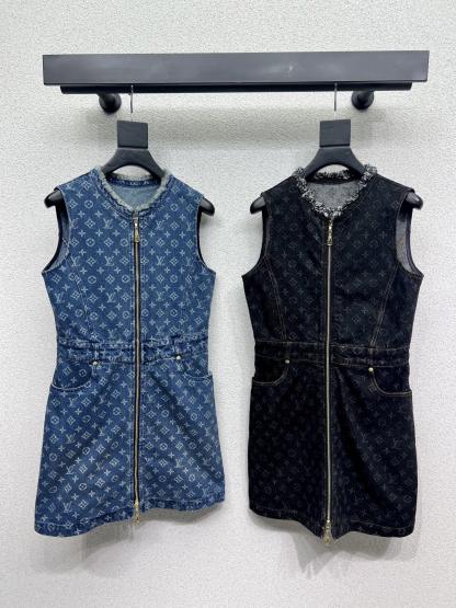 LOUIS VUIT25SS Classic Denim Dress