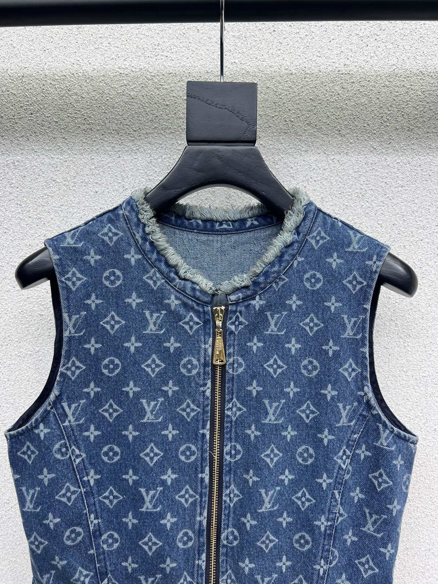 LOUIS VUIT25SS Classic Denim Dress