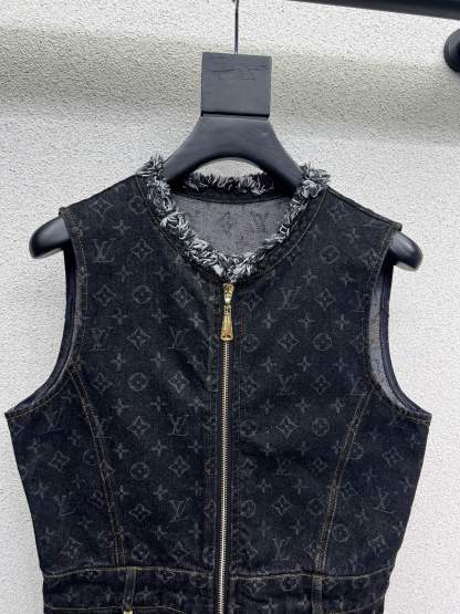 LOUIS VUIT25SS Classic Denim Dress