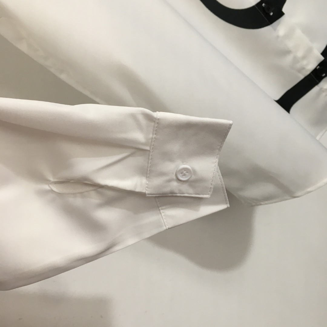 LOE25SSlogo Letter Print Long Sleeve Shirt