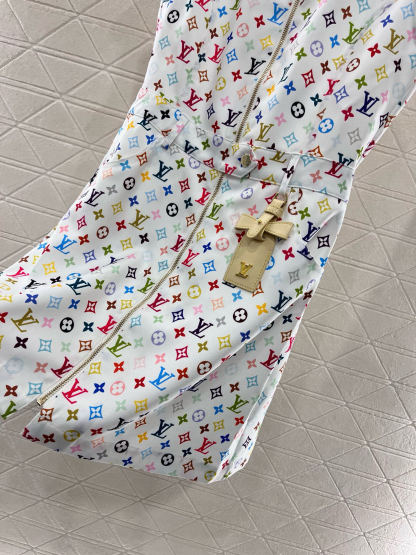 Louis Vuit2025SS Printed Zip Leather Tag Vest Dress