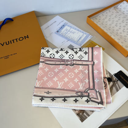 Louis Vuit 90x90cm Twill Silk Square Scarf