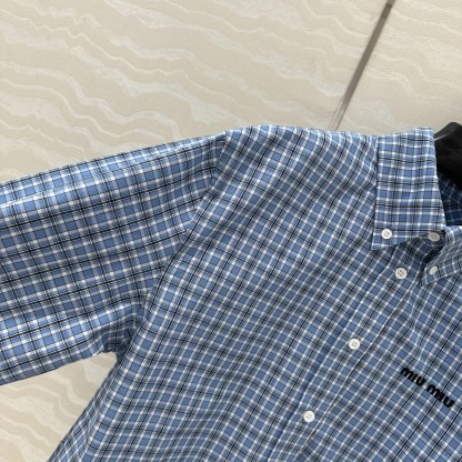MIU Light Blue Plaid Shirt