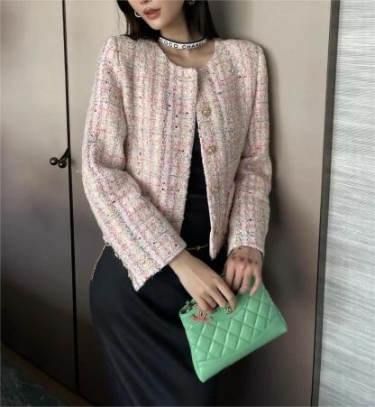 CHANE Cherry Blossom Pink Woven Jacket