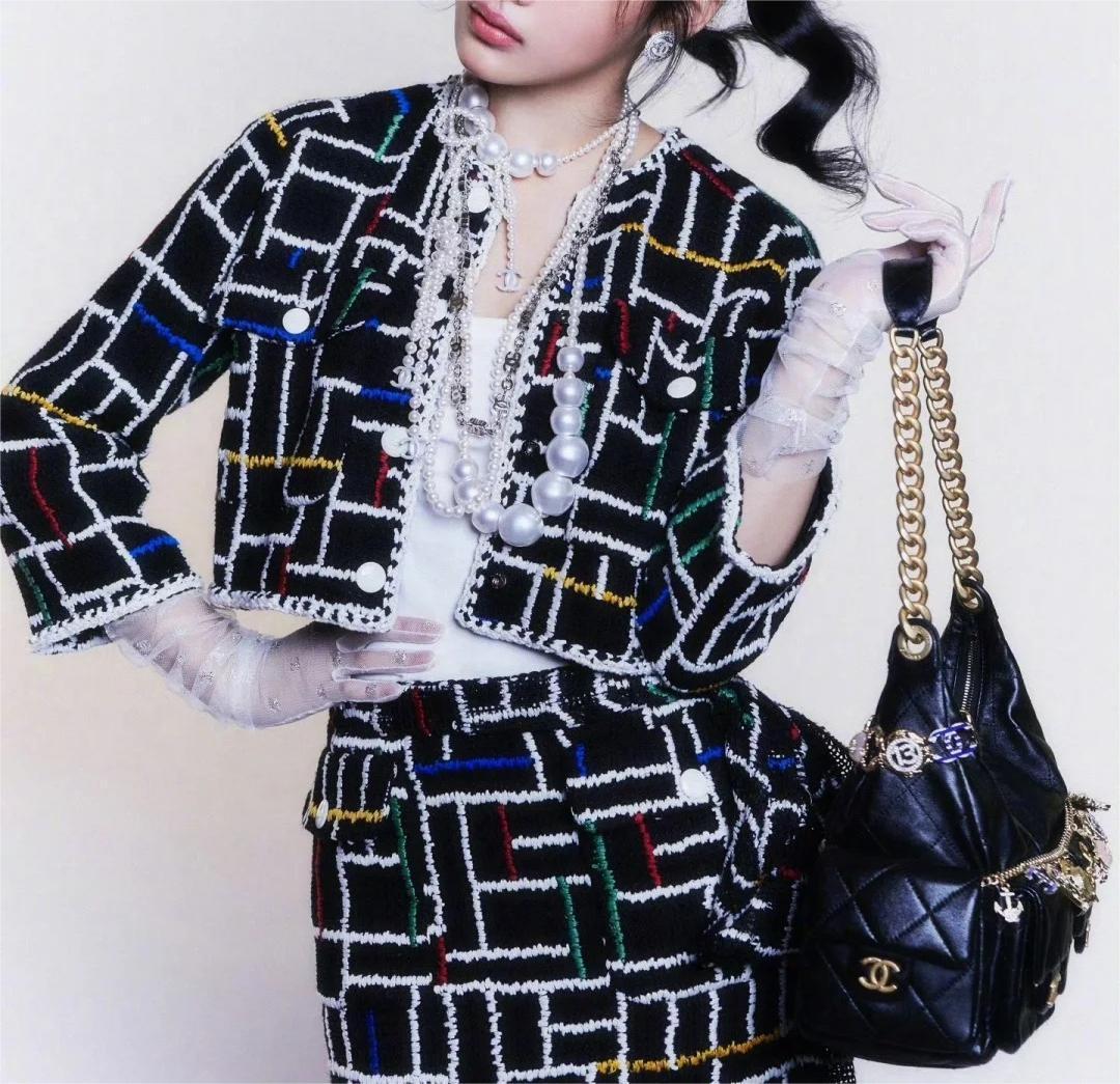 CHANE25SS colorful striped chambray jacket