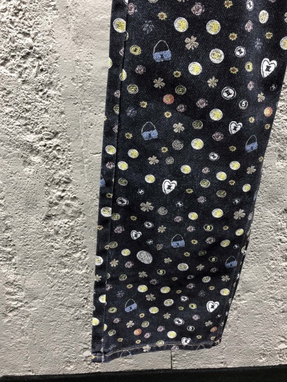 CC 2025SS 3D printed color patterned straight leg jeans