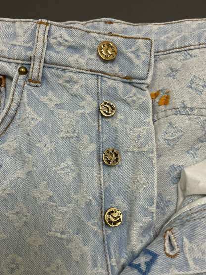 Louis Vuit Co-branded Candy Collection Denim Trousers