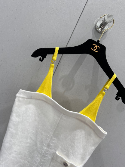 CHANE25SS color clashing cc camisole sheath tank top