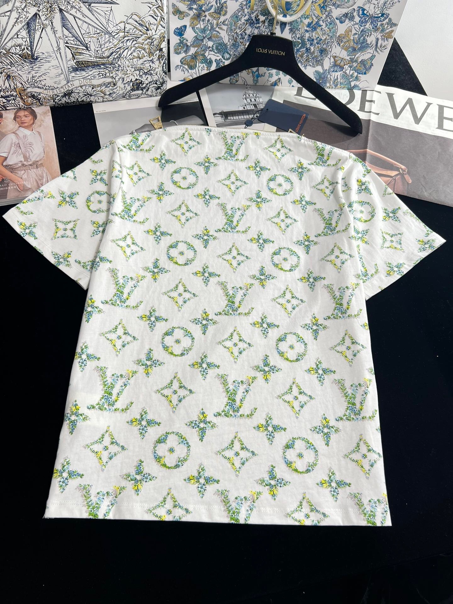 LU One Shoulder Metal Zipper Printed Graphic T-Shirt