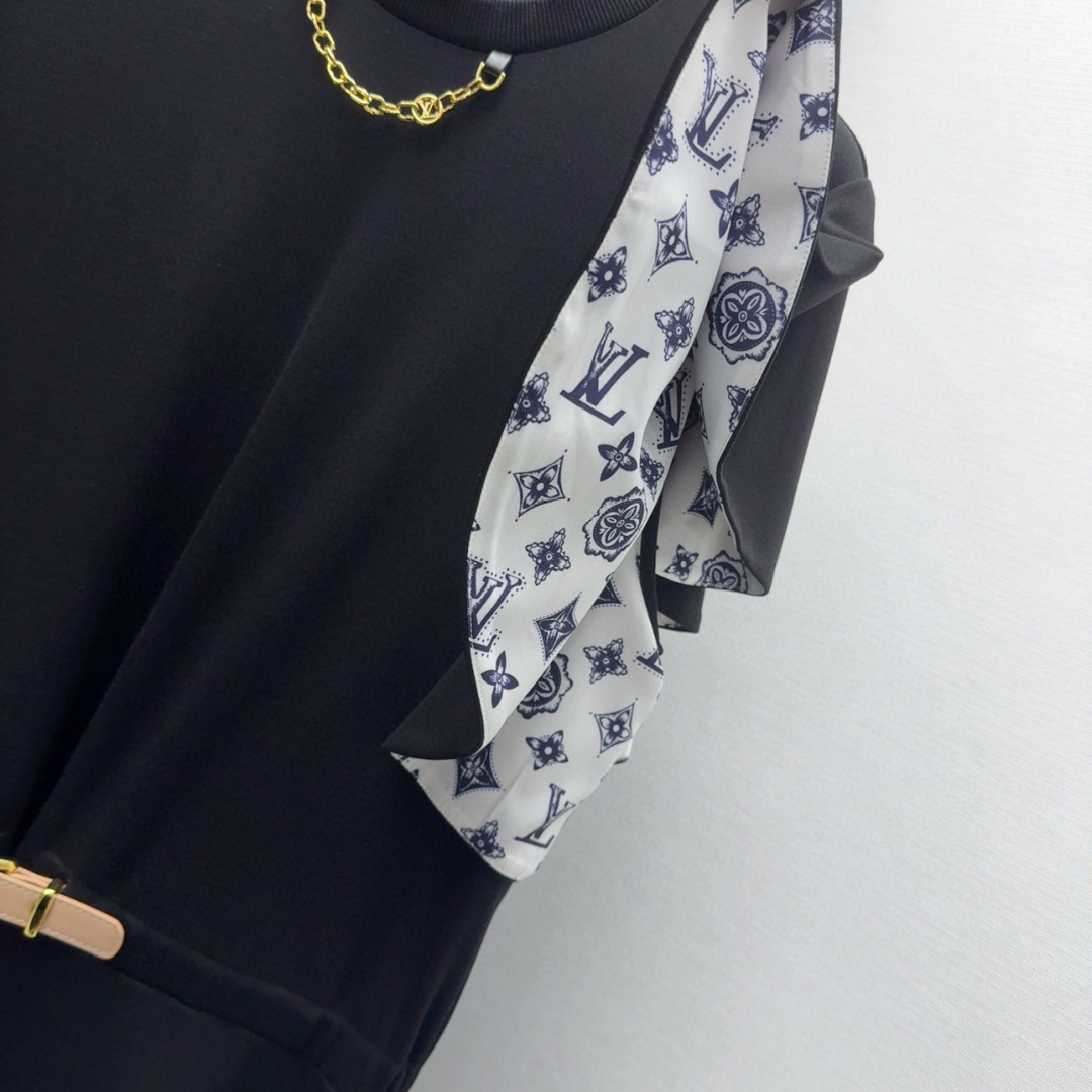 LU25SS Irregular Ruffle Dress